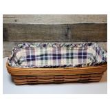 Longaberger bread basket with liner
