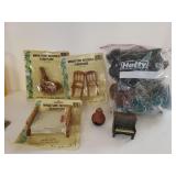 Small Trees And Dollhouse  Furniture