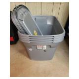 4 Sterilite Storage 18 Gallon Totes With Lids
