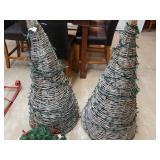Set If Decorative Wicker Trees