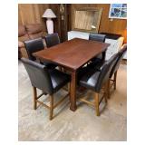 Ashley Dining Set, Solid Wood With Extra Leaves &