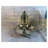 Pewter Handmade Whale Oil Lamp by Shirley Co.