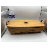 Longaberger Storage Basket With Liner, Lid And