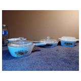 Vintage 4 Various Corelle Pieces & Lids