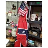 Rebel, Trump And American Flags