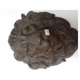 Cast Iron Lion Face Wall Decor