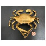 Brass Crab Paperweight ( Penny Shown for Scale)