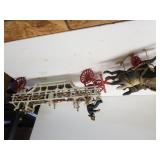 Cast Iron Fire Wagon Pulled By Horses