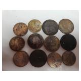 (12) Copper Coins