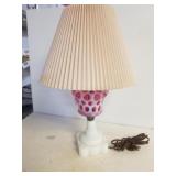 Cranberry Opalescent Lamp(Possible Fenton)