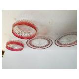 Westmoreland Ruby Glass Plates, Candy Bowl