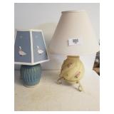 Blue Goose Table Lamp, Feminine Nightstand Table