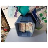 Small Tote With Assorted Kitchen Towels, Straws &