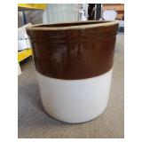 Large Two Tone Stoneware Crock