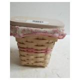 Longaberger Pink Basket With Lid