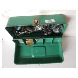 Tackle Box With Assorted Reels, Weights