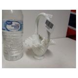 Vintage Fenton Milk Glass Basket