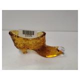 Vintage Fenton Amber Glass Shoe