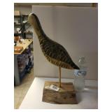 Carved Shorebird. Signed By Artist