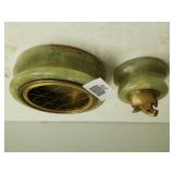 Green Marble Like Lighter & Ashtray