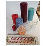 Assorted Candles, Holders