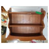 Wood 2 Shelf Wall Display