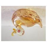 Carnival Glass Duck Candy Dish
