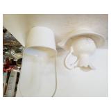 White Wash Basin & Pitcher, Easter Metal Basket
