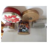 Assorted Tin Containers, Molding Corners