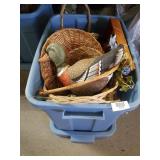 Tote With Baskets,  Duck Door Stop, & More