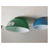 Pyrex Blue & Green Mixing Bowls