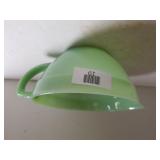 Green Fire King Bowl With Handle