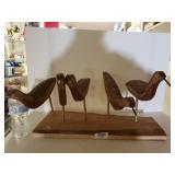 Carved Shorebirds. Signed By Artist