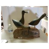 Carved Shorebirds Signed By Artist