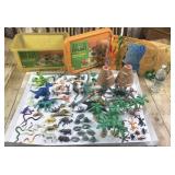 88 pc Animal Planet Dinosaurs Playsets in tub.