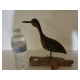 Carved Shorebird. Signed By Artist