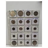 Full Sheet Of Mixed U.S. Coins