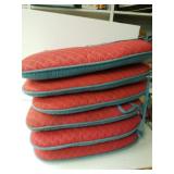 Red With Green Trimmed Seat Cushions