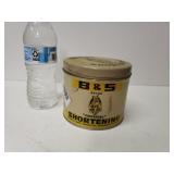 B&S Pig Shortening Can