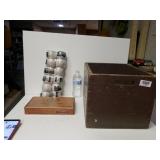 Vintage Wood Crate, Cigar Box And Cable Cord