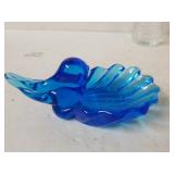 Blue Bird Glass Candy Dish