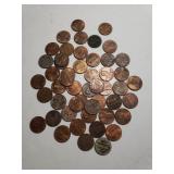 (50) Pennies - Various Dates