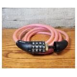 Wordlock cable combination lock. Combination