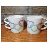 "Love sayings" with hearts Mugs (2) Great for