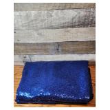 Blue Sequin 60"x126" table cloth