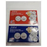 (2) 2004 Uncirculated Mint Coin Sets - Both Mints