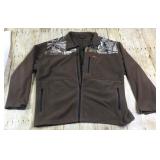 Habit 2XL Fleece Knit Brown Jacket. 3 zip