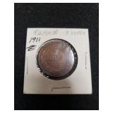 1911 Russian Coin - 3 Kopec