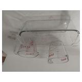 Pyrex Measuring Cups, Loaf Pan