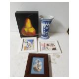 Wall Art Decorations,  Blue/white Vase